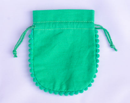 100pcs Pure Cotton Drawstring Designer Pouch With Logo For Jewelry Packaging
