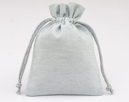 100pcs - Light Gray Cotton Drawstring Pouch With Logo in Wholesale & Bulk