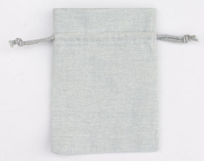 100pcs - Light Gray Cotton Drawstring Pouch With Logo in Wholesale & Bulk