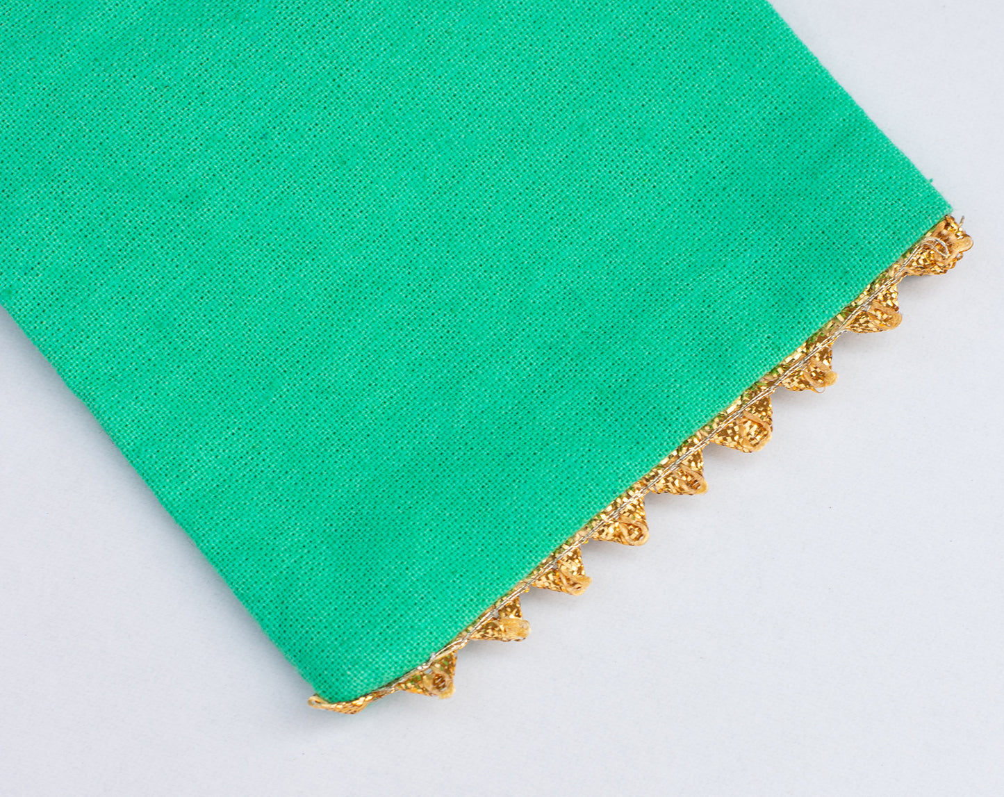 100pcs Custom Designer Cotton Drawstring Pouch With Golden Lace, Organic Packaging & Gifting