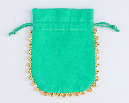 100pcs Round Custom Cotton Drawstring Designer Pouch With Logo