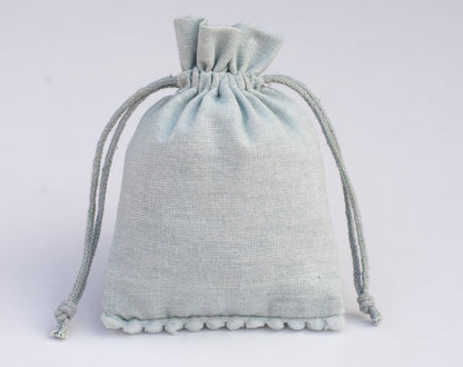 100pcs of Premium Designer Cotton Drawstring Pouch With Custom Logo
