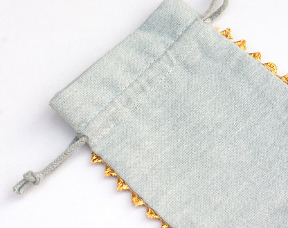 100pcs Round Pure Cotton Drawstring Designer Pouch With Logo