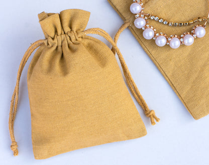 100pcs Eco-Friendly Cotton Drawstring Pouch With Logo in Wholesale