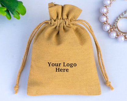 100pcs Eco-Friendly Cotton Drawstring Pouch With Logo in Wholesale