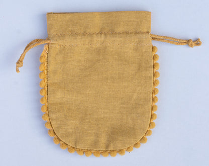 100pcs Pure Organic Designer Drawstring Pouch With Logo For Jewelry Packaging