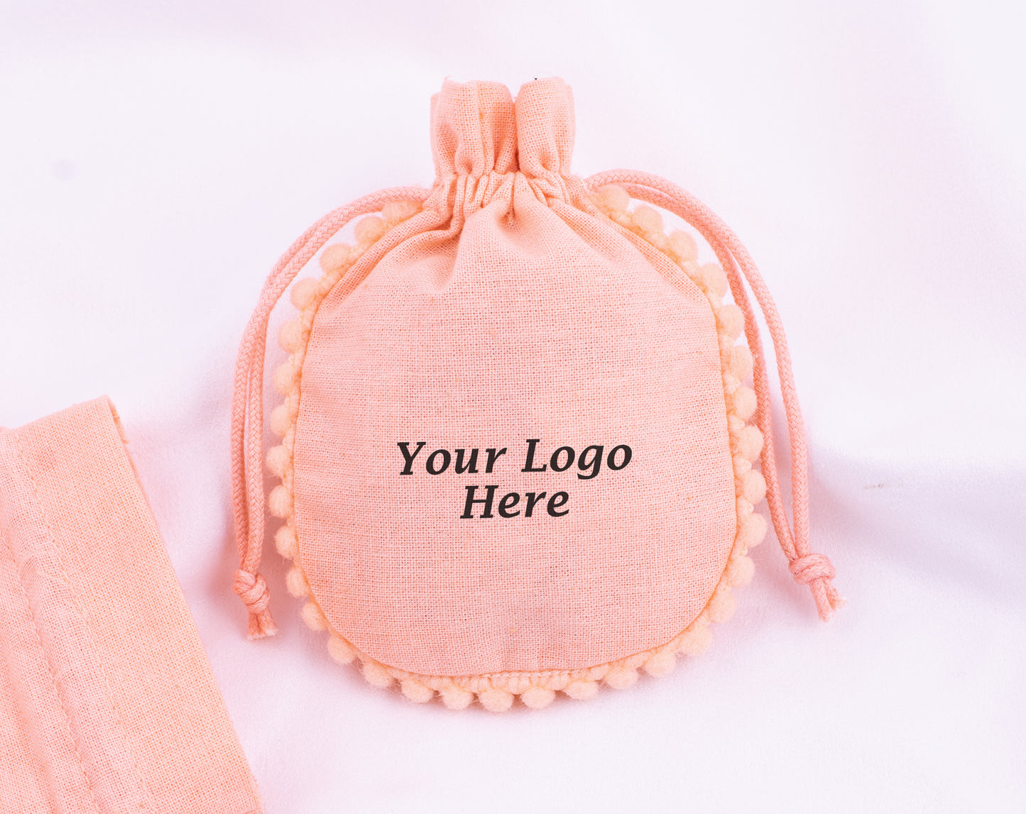 100pcs Designer Cotton Pouches With Logo For Jewelry Packaging