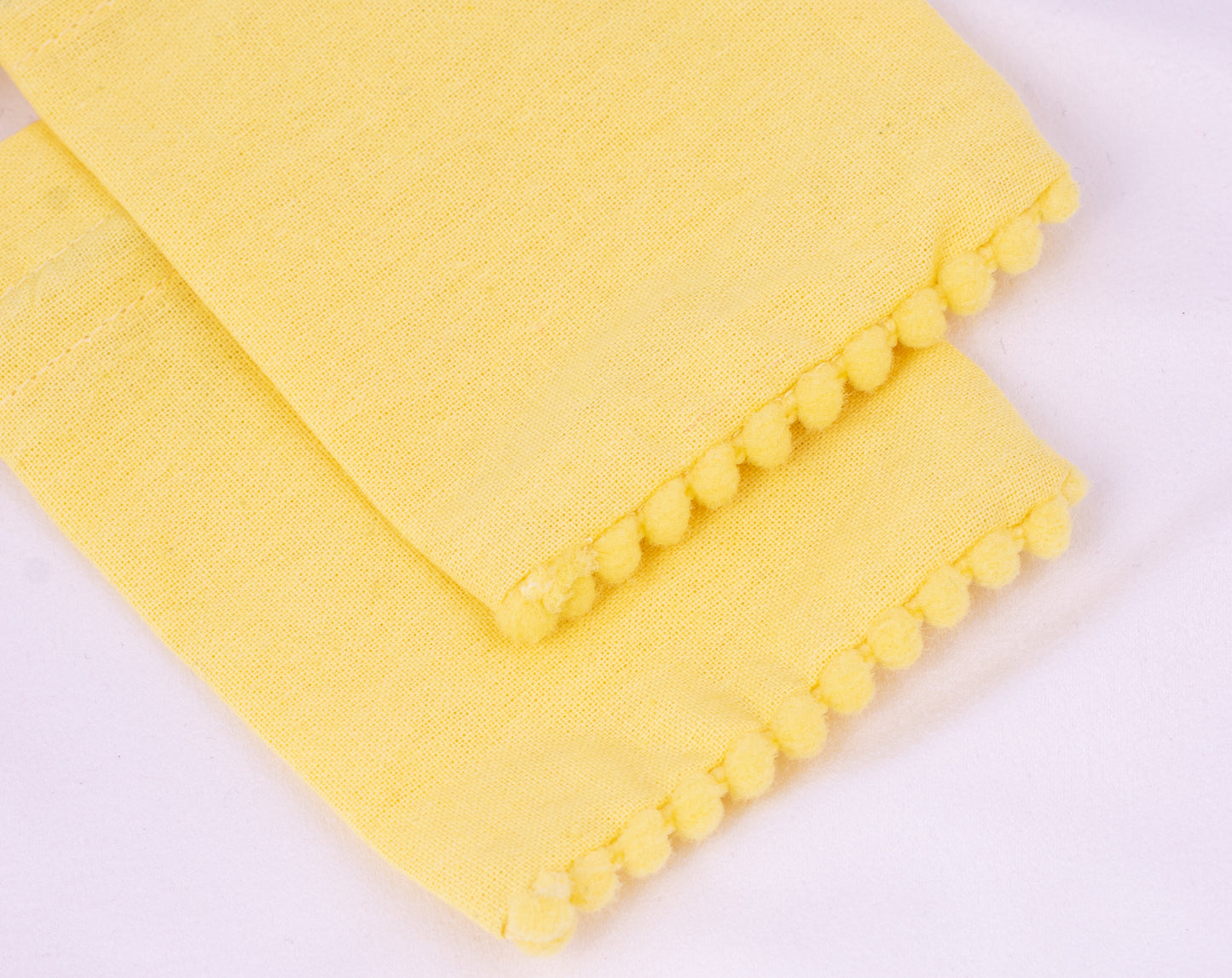 100pcs Yellow Custom Designer Cotton Drawstring Pouch With Logo