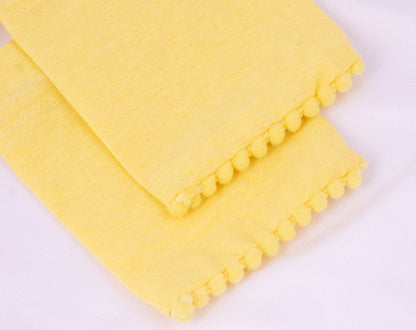 100pcs Yellow Custom Designer Cotton Drawstring Pouch With Logo