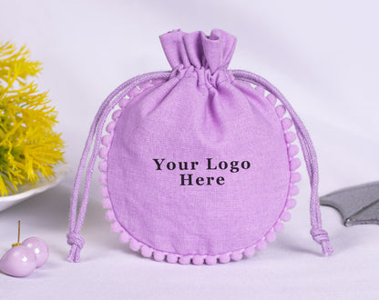 100pcs Best-Selling Designer Cotton Pouches With Logo For Jewelry Packaging