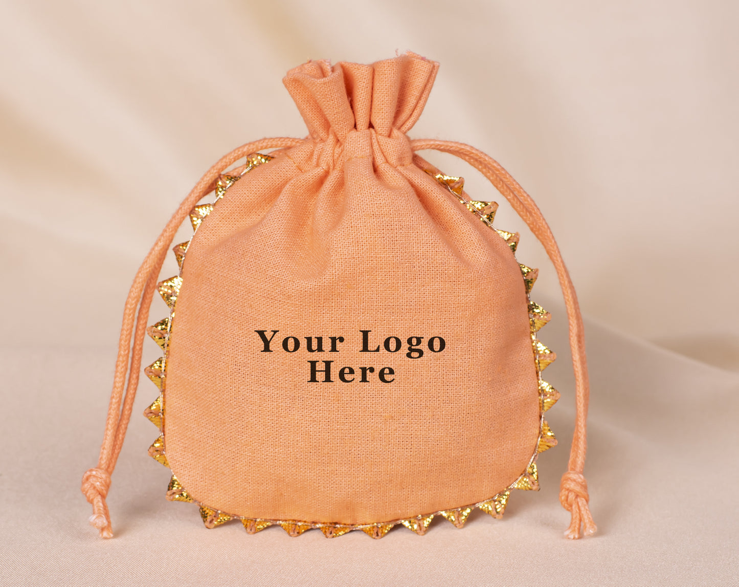 100pcs Wholesale Designer Cotton Pouches With Logo For Jewelry Packaging