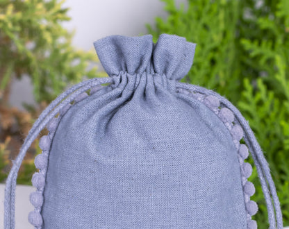 100pcs of Custom Designer Cotton Pouches With Logo, Pure Cotton Jewelry Pouches