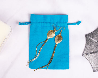 100pcs Turquoise Cotton Drawstring Bags With Logo in Wholesale & Bulk