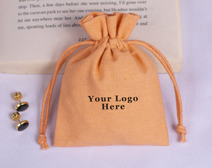 100pcs Pure Cotton Drawstring Pouch With Logo in Wholesale, Eco-Friendly Pouches