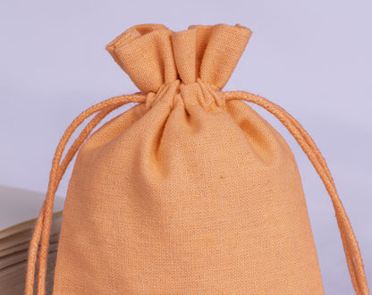 100pcs Pure Cotton Drawstring Pouch With Logo in Wholesale, Eco-Friendly Pouches