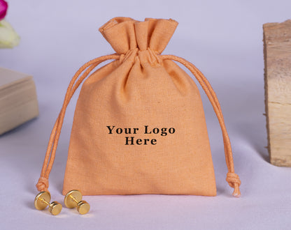 100pcs Pure Cotton Drawstring Pouch With Logo in Wholesale, Eco-Friendly Pouches