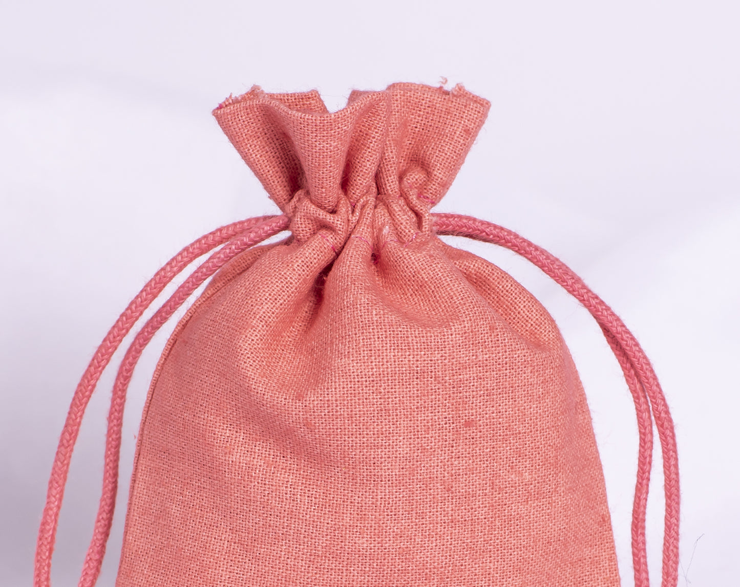 100pcs Pink Cotton Drawstring Pouch With Logo in Wholesale & Bulk