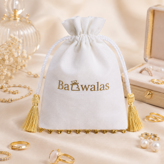 100pcs Bottom Lace Cotton Jewelry Pouches with Tassel | Branded Packaging Bags for Jewelry Brands