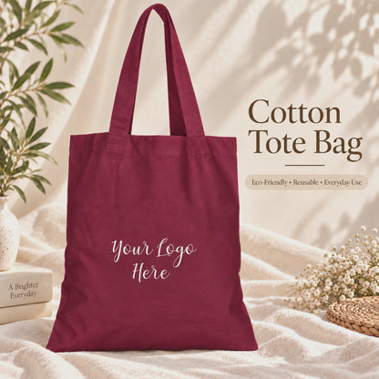 25pcs - Cotton Grocery Tote Bag With Your Custom Business Logo