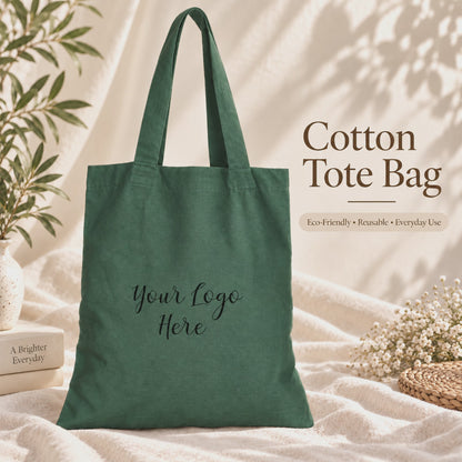 25pcs - Custom Logo Cotton Tote Bag for Retail Store Branding