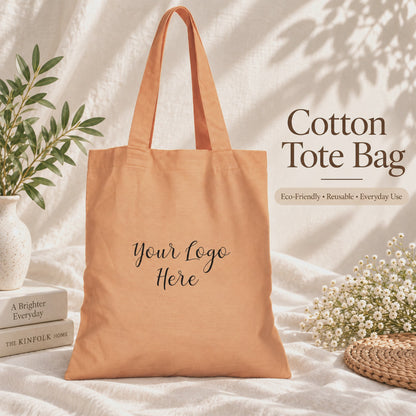25pcs - Custom Business Logo Cotton Tote Bag for Retail Shops