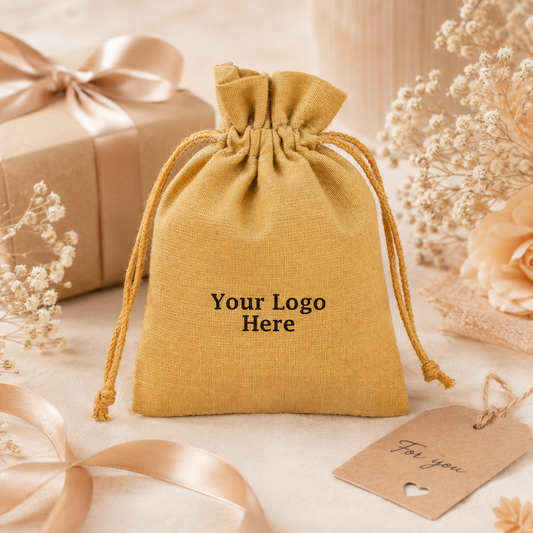 100pcs Eco-Friendly Cotton Wedding Bags | Custom Drawstring Pouches for Event Favors