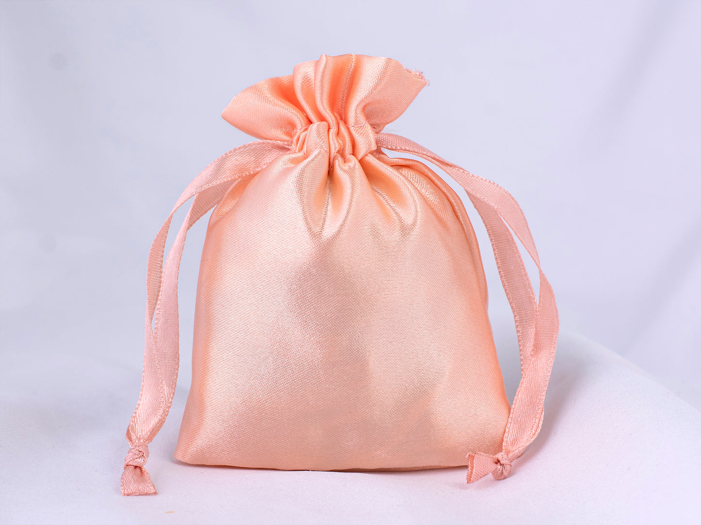 100pcs Superior Satin Drawstring Pouch With Logo in Wholesale