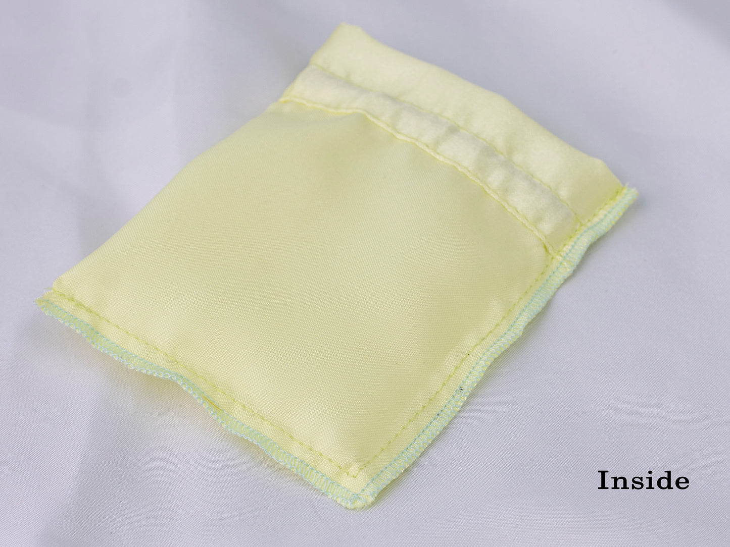 Pack of 100 - Lemon Satin Drawstring Jewelry Bags With Logo in Wholesale & Bulk