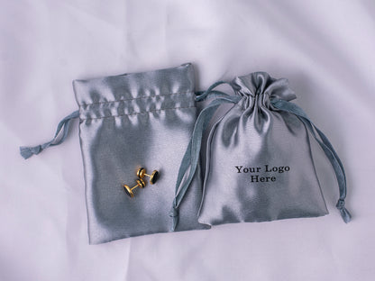 100pcs Satin Drawstring Pouch With Logo in Wholesale & Bulk
