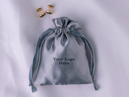 100pcs Satin Drawstring Pouch With Logo in Wholesale & Bulk
