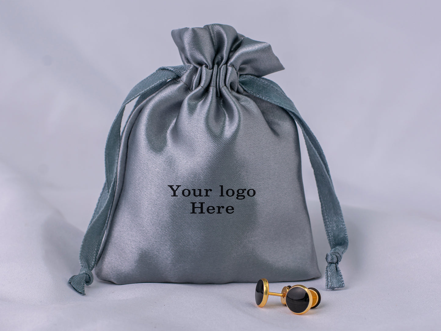 100pcs Satin Drawstring Pouch With Logo in Wholesale & Bulk